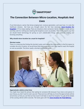 Micro-Location for Hospitals- Smartpoint