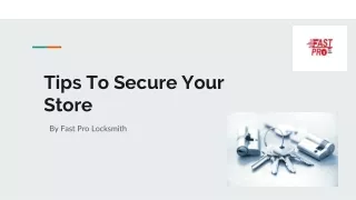 Tips To Secure Your Store
