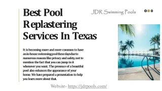 Best Pool Replastering Services in Texas