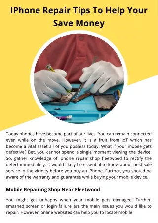 IPhone Repair Tips To Help Your Save Money