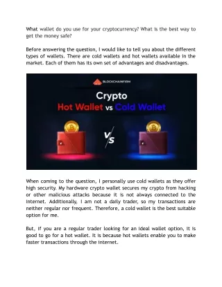 what wallet do you use for your cryptocurrency