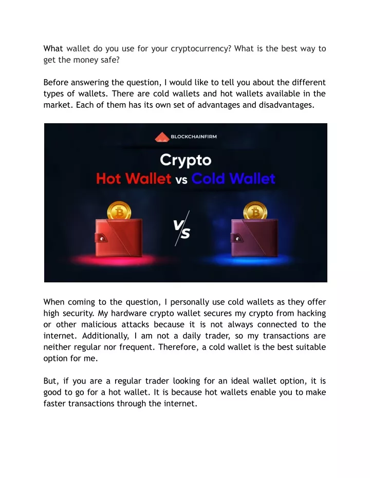 what wallet do you use for your cryptocurrency