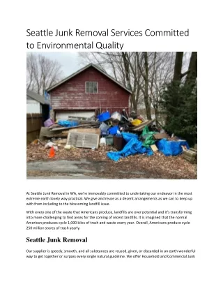 seattle junk removal services committed