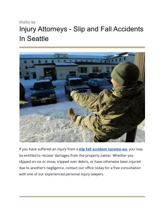 slip fall accidents seattle wa