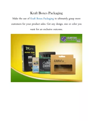kraft boxes packaging