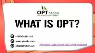 What Is OPT _ Eligibilities and Types Of OPT Employment