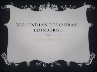 Best Indian Restaurant Edinburgh