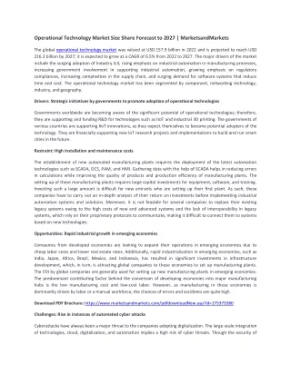 operational technology market size share forecast