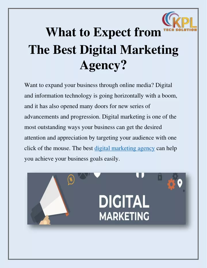what to expect from the best digital marketing