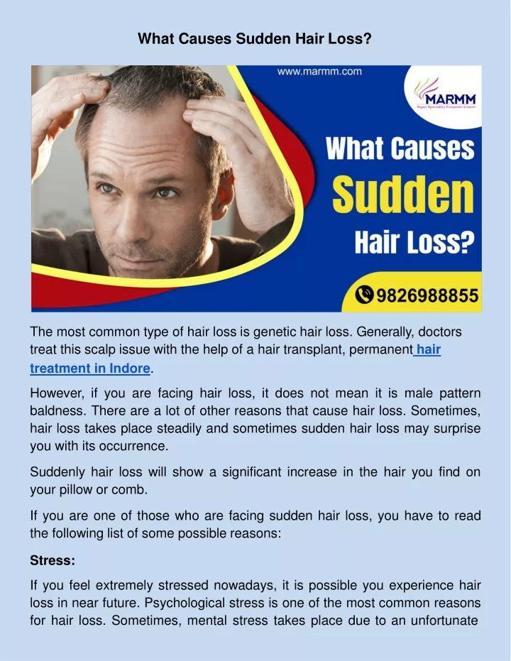 what causes sudden hair loss