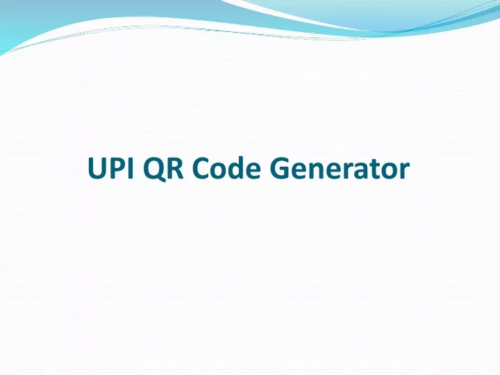 upi qr code generator