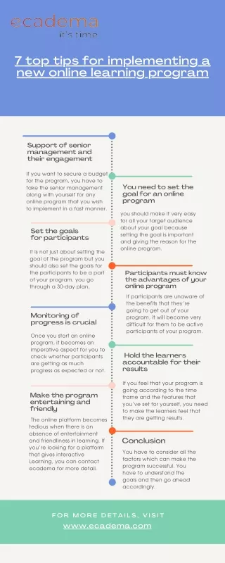 7 top tips for implementing a new online learning