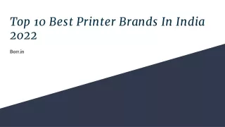 Top 10 Best Printer Brands In India 2022