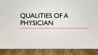 qualities of a physician