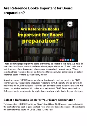 are reference books important for board