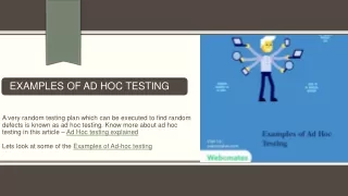 examples of ad hoc testing