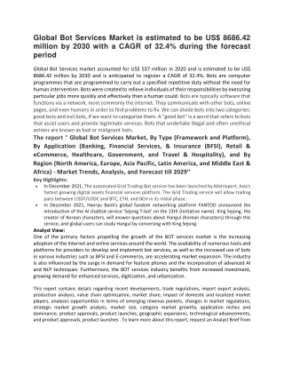 global bot services market is estimated