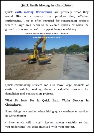 earthworks and earthmoving christchurch in nz
