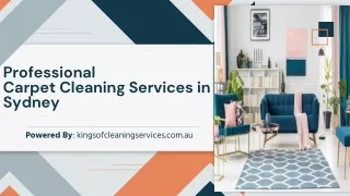Why Are Professional Carpet Cleaning Services in Trendy in Sydney