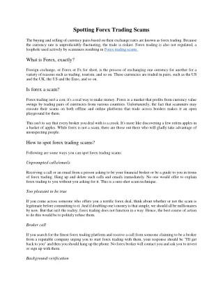 Forex Scams | Forex Trading Scams | Financial Fund Recovery
