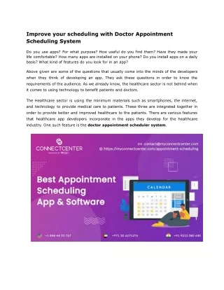 Blog_Improve your scheduling with Doctor Appointment Scheduling System