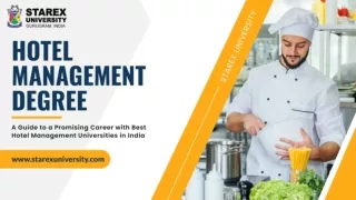 Hotel Management Degree A Guide to a Promising Career with Best Hotel Management Universities in India
