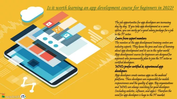 is it worth learning an app development course