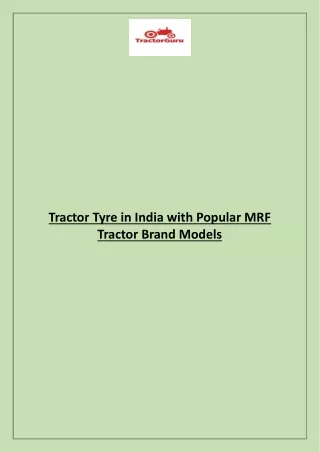tractor tyre in india with popular mrf tractor
