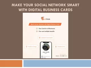 Make your social network smart with digital business cards