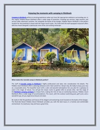 enjoying the moments with camping in rishikesh