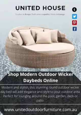 Shop Modern Outdoor Wicker Daybeds Online | United House Furniture
