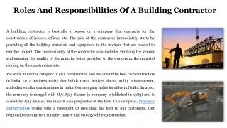 roles and responsibilities of a building