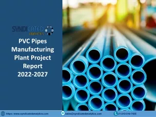 PVC Pipes Manufacturing Plant Project Report PDF 2022-2027