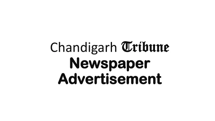 chandigarh tribune newspaper newspaper