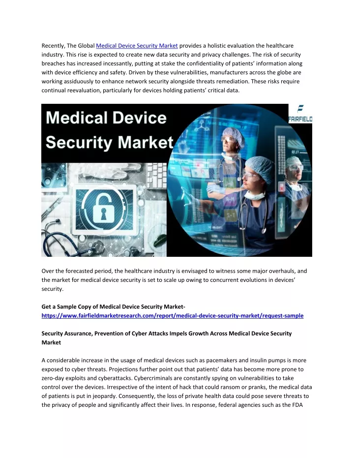 recently the global medical device security