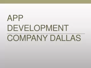 app development company dallas