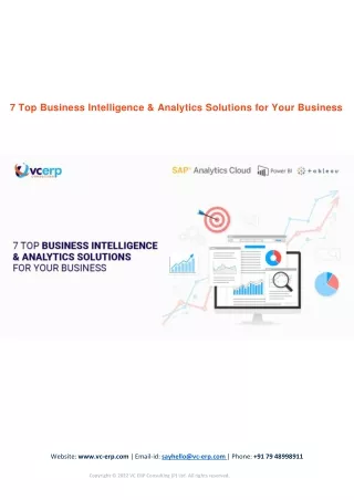 7 top business intelligence analytics solutions