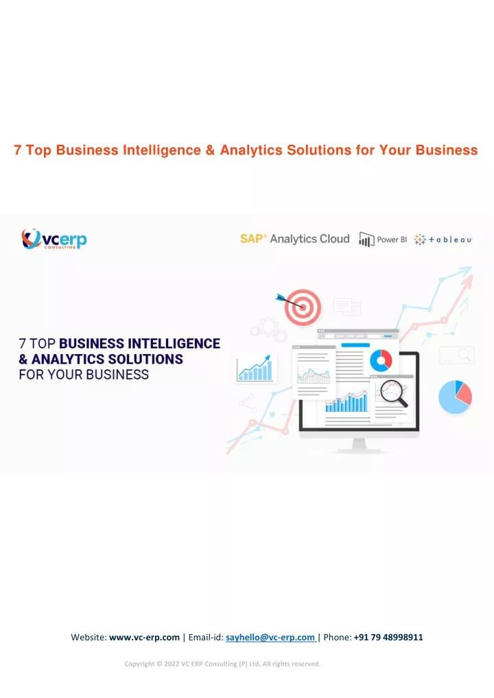 7 top business intelligence analytics solutions