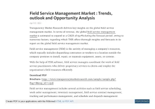 field service management market trends outlook