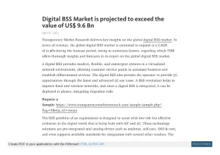 digital bss market is projected to exceed