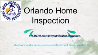 11th Month Warranty Certification Inspection