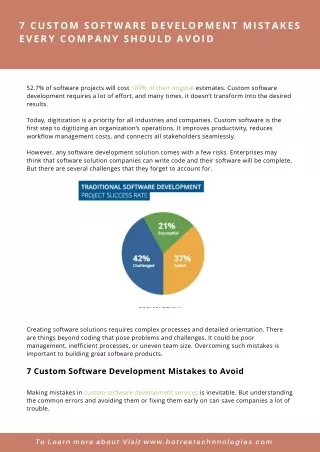 7 custom software development mistakes every