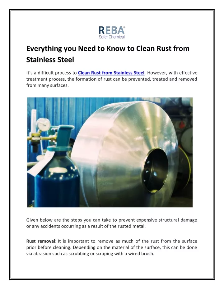 everything you need to know to clean rust from