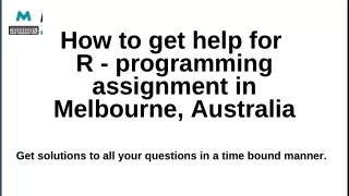 how to get help for r programming assignment