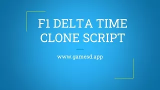 F1 DELTA TIME CLONE SCRIPT