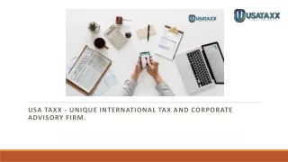 USA TAXX - Unique International Tax and Corporate Advisory Firm.