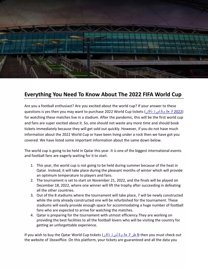 everything you need to know about the 2022 fifa