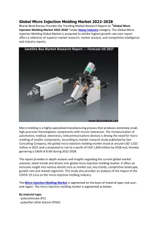 global micro injection molding market 2022 2028