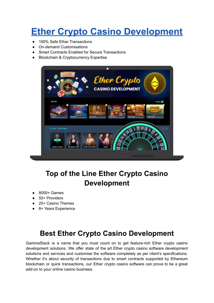 ether crypto casino development