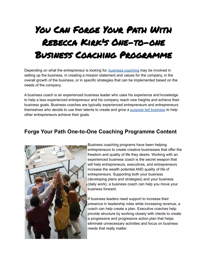 you can forge your path with rebecca kirk